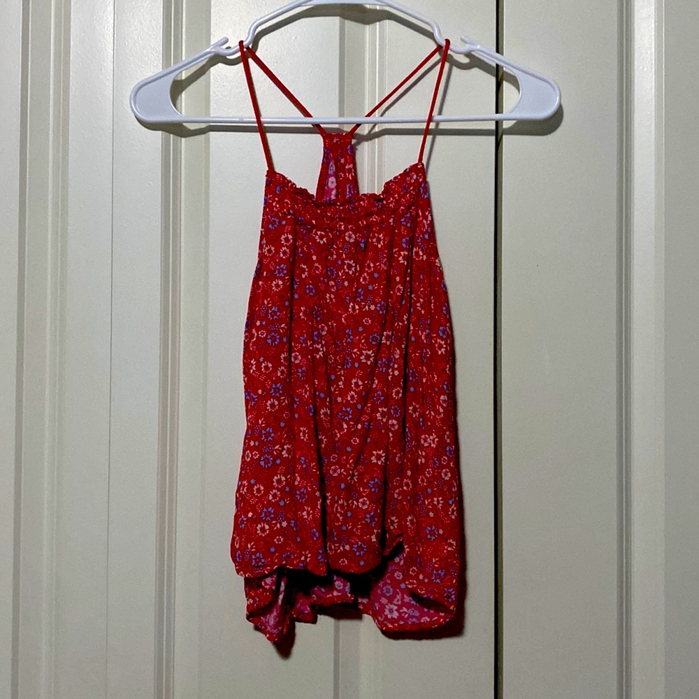 Red white and blue tank top lightly worn extra small no boundaries